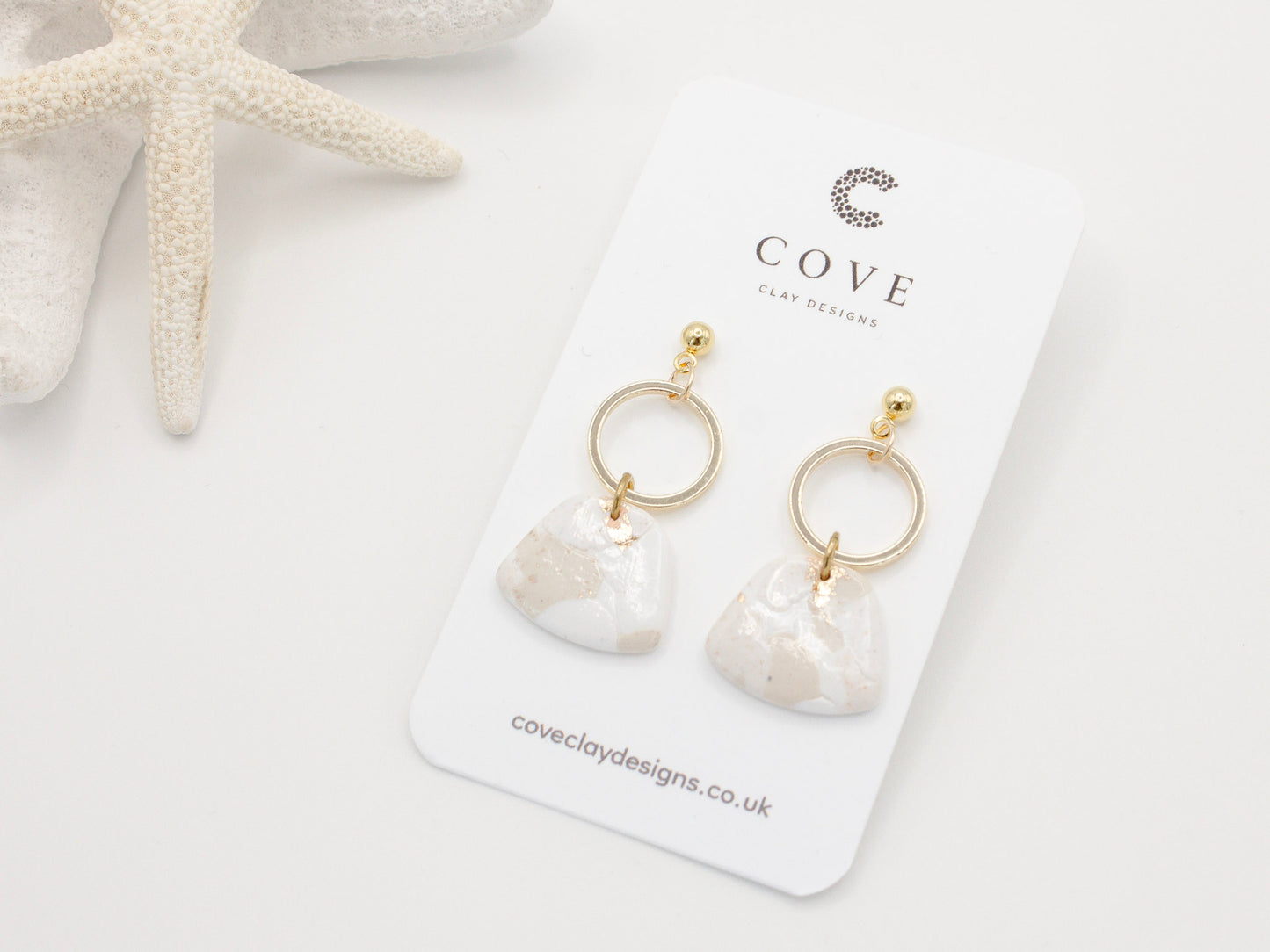Handmade Terrazzo Polymer Clay Earrings by Cove Clay Designs