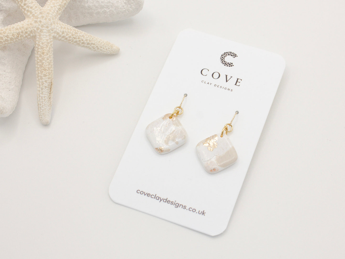 Handmade Terrazzo Polymer Clay Earrings by Cove Clay Designs