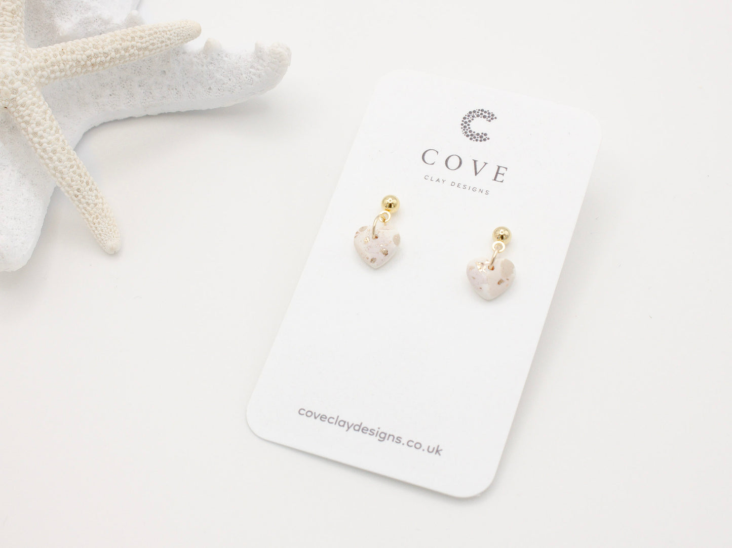 Handmade Mini Terrazzo Heart Polymer Clay Earrings