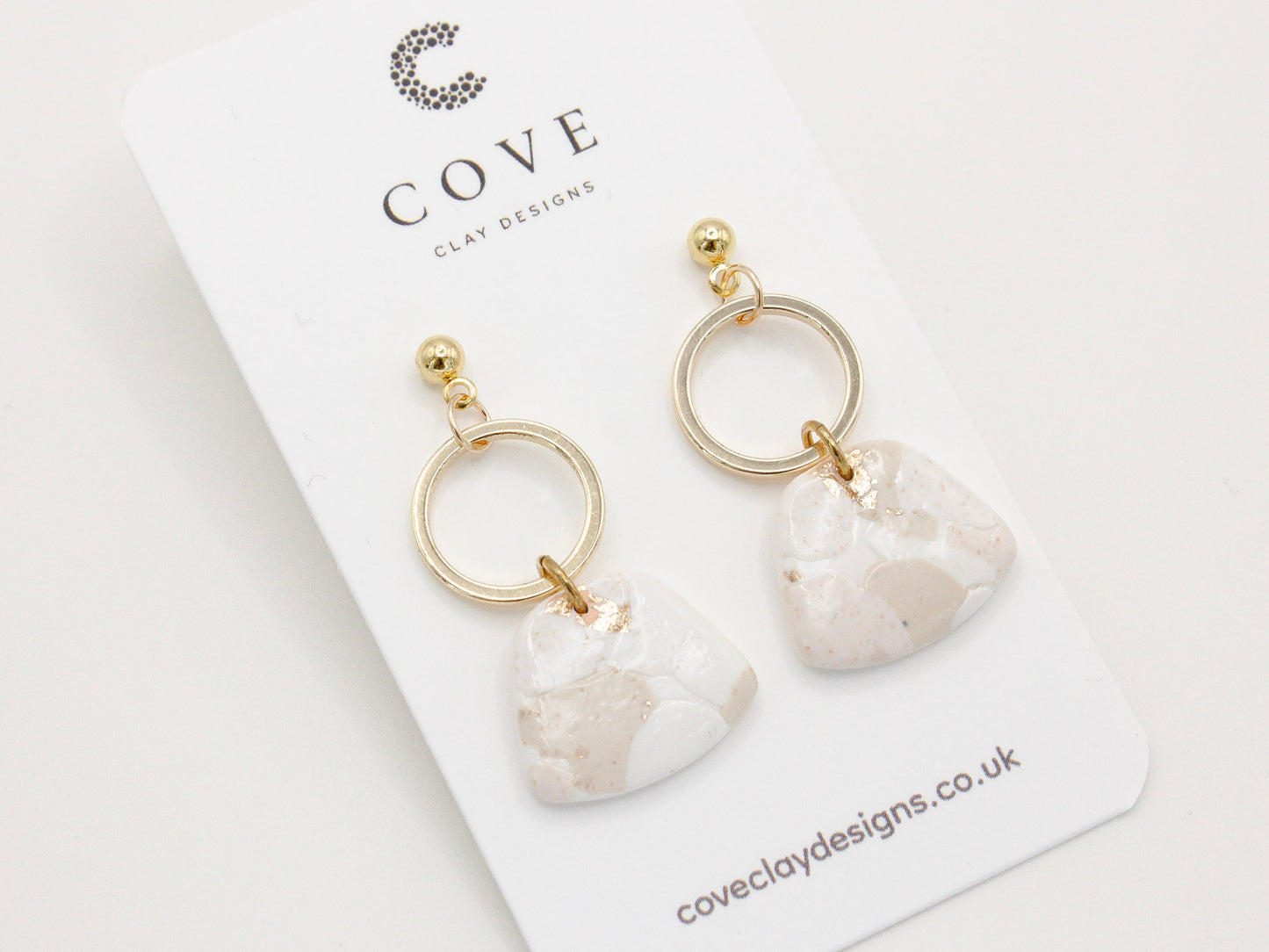 Handmade Terrazzo Polymer Clay Earrings by Cove Clay Designs