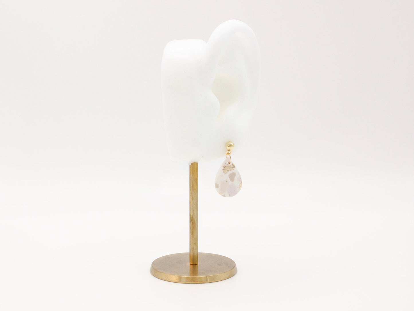 Handmade Terrazzo Teardrop Polymer Clay Earrings by Cove Clay Designs