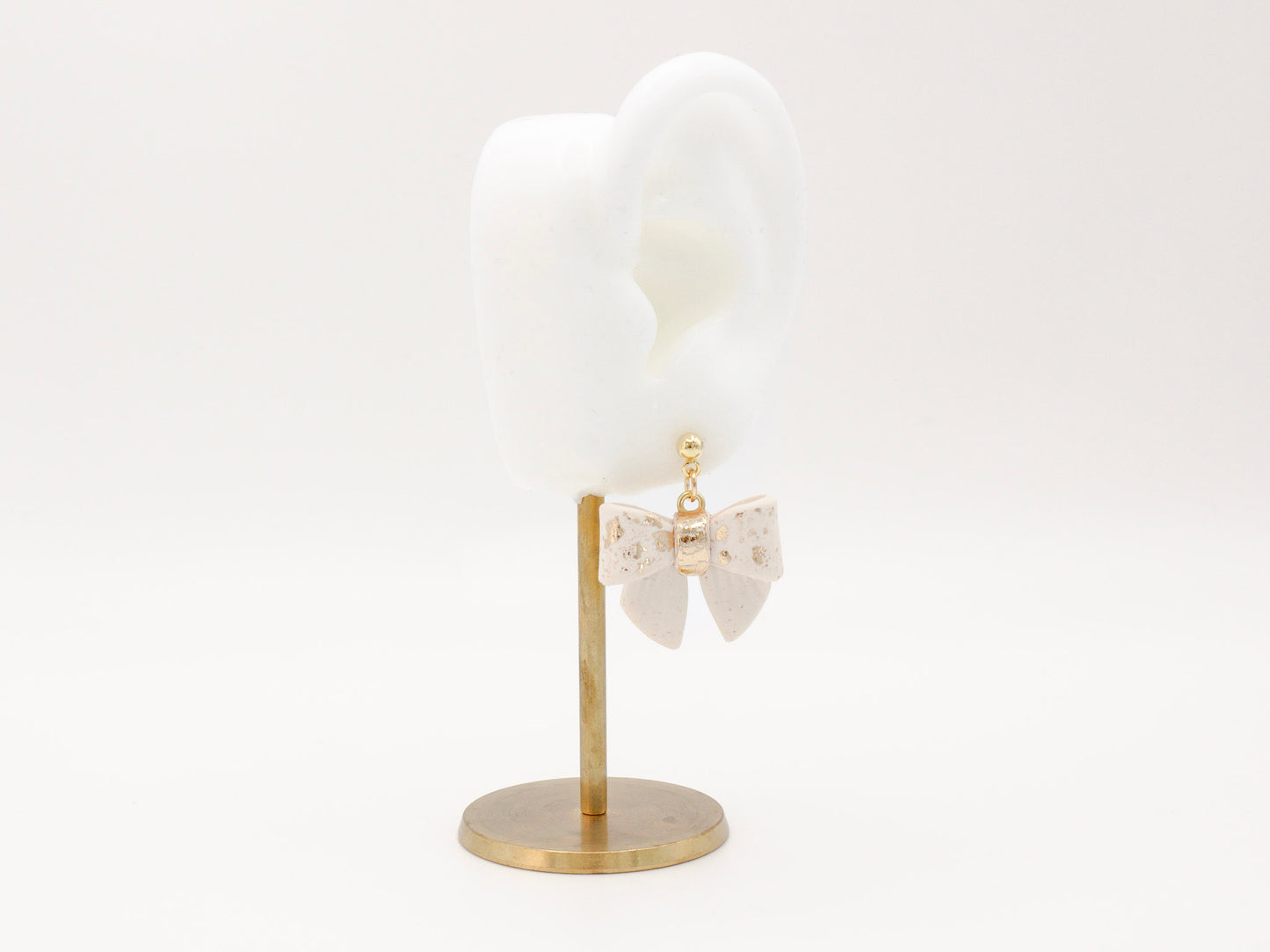 Handmade Cute Bow Polymer Clay Earrings for Women by Cove Clay Designs