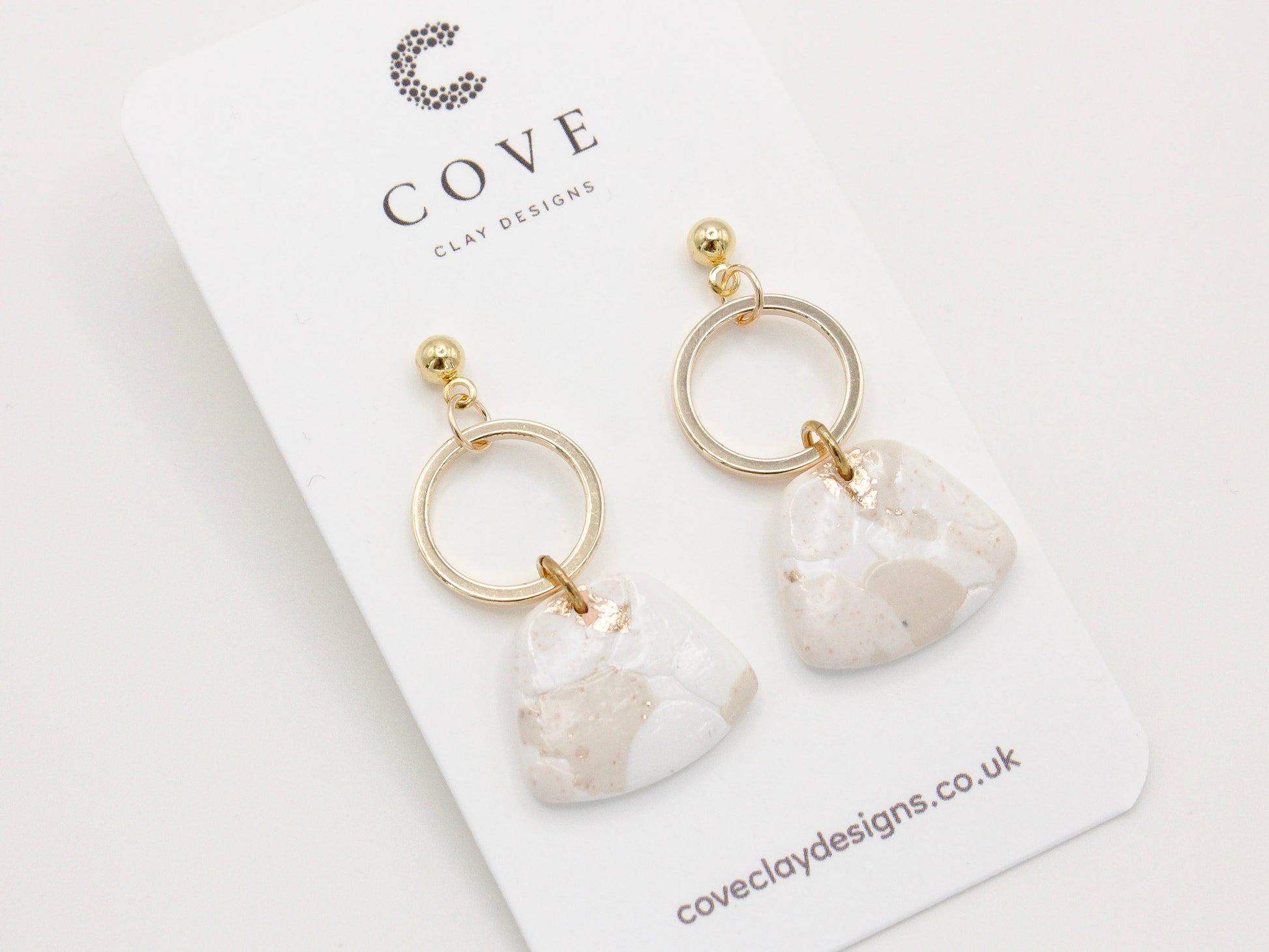 Handmade Terrazzo Polymer Clay Earrings by Cove Clay Designs