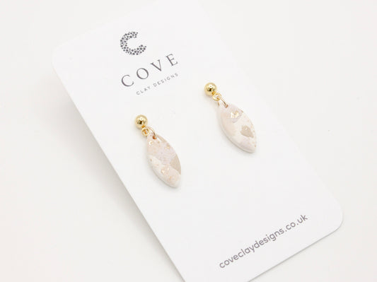 Handmade Mini Terrazzo Polymer Clay Earrings by Cove Clay Designs